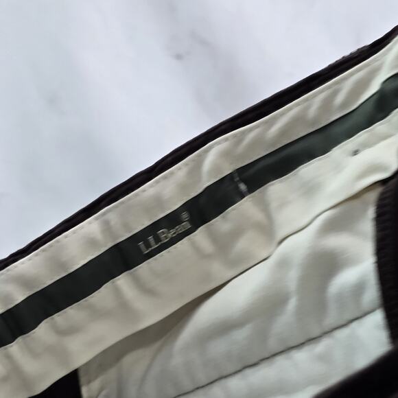 LL Bean Pants Mens 36 X 30 Brown Corduroy Chino Vintage Chocolate Comfort Waist - Picture 9 of 11